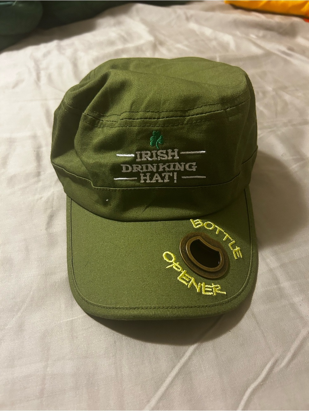 Irish Drinking Hat with Built-In Bottle Opener - Green
